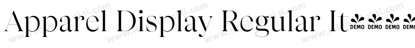 Apparel Display Regular It字体转换